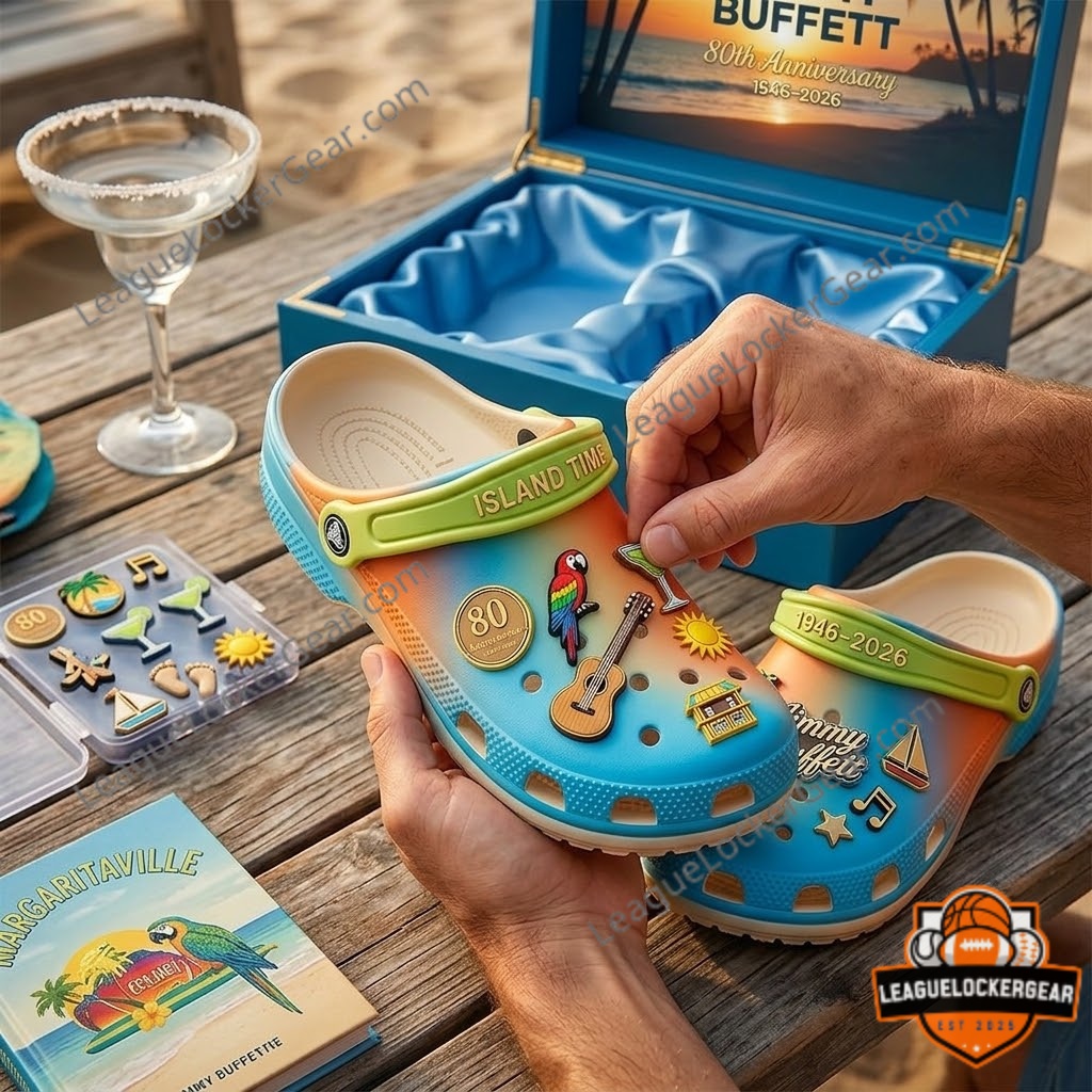 Jimmy Buffett 80th Anniversary 1946-2026 Island Time Crocs