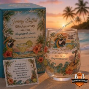 Jimmy Buffett 80th Anniversary 1946-2026 Margaritaville Glass