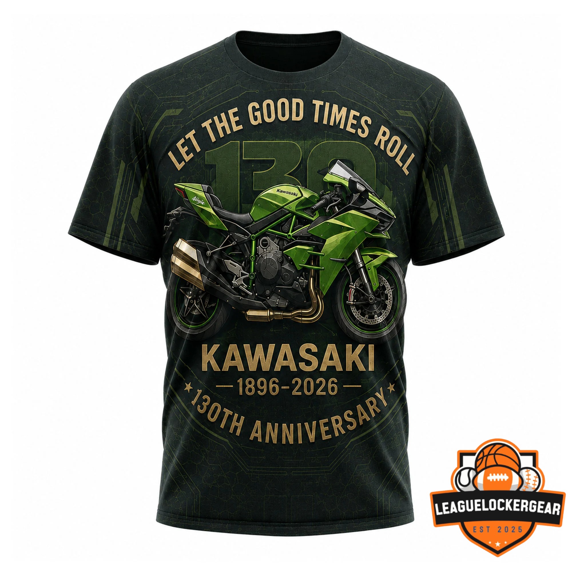 Kawasaki 130th Anniversary 1896-2026 Legacy T-Shirt - LeagueLockerGear