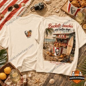 KFC Buckets Beaches and Better Days Summer Vacation T-Shirt