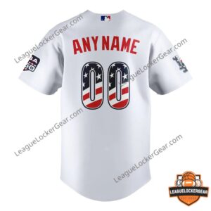 Los Angeles Dodgers 4th Of July American Flag Baseball Jersey