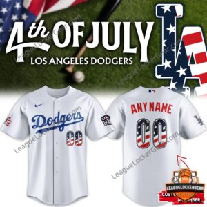 Los Angeles Dodgers 4th Of July American Flag Baseball Jersey
