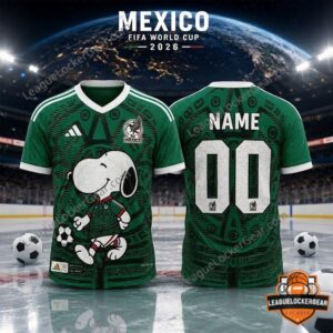 Mexico FIFA World Cup 2026 Snoopy Soccer T-Shirt