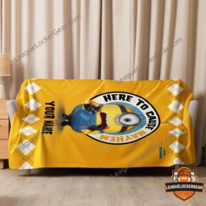 Minions & Monsters Here To Cause Mayhem Personalized Blanket