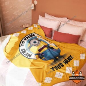 Minions & Monsters Here To Cause Mayhem Personalized Blanket