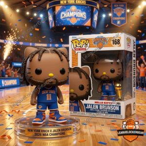 New York Knicks Hello Kitty Jalen Brunson 2026 NBA Champions Vinyl Figure