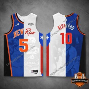 New York Knicks Puerto Rico Jose Alvarado Stealth Basketball Jersey