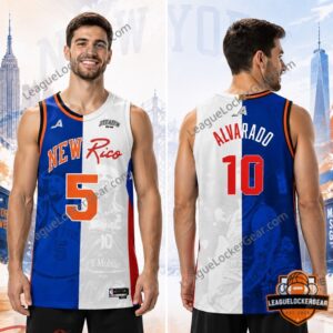 New York Knicks Puerto Rico Jose Alvarado Stealth Basketball Jersey