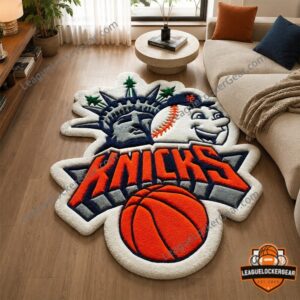 New York Knicks Statue of Liberty Baseball Crossover Rug