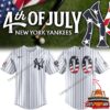 New York Yankees 4th of July 2024 Custom Baseball Jersey