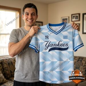 New York Yankees Greek American Night Baseball Jersey
