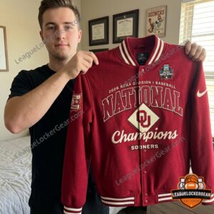 Oklahoma Sooners 2026 NCAA Baseball National Champions Varsity Jacket