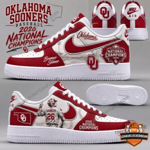 Oklahoma Sooners Baseball 2026 National Champions Custom AF1 Shoes