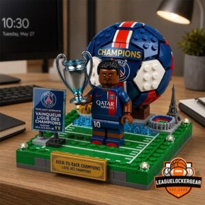 Paris Saint-Germain FC Back-To-Back Champions League Winner LEGO Display Set