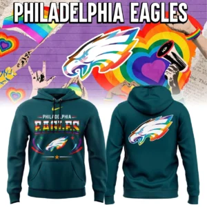 Philadelphia Eagles Pride Rainbow Hoodie