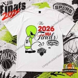 2026 NBA Finals Spurs Wemby Alien Pee On Knicks T-Shirt