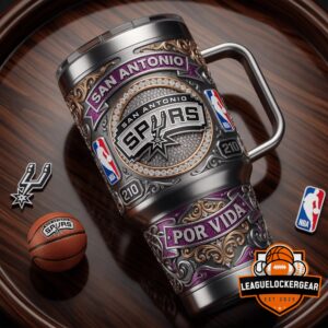 San Antonio Spurs Cityscape Por Vida Embellished Tumbler