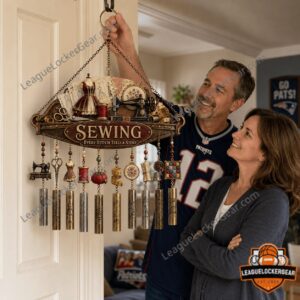 Sewing Every Stitch Tells A Story Hanging Sign Wind Chime