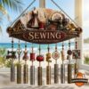 Sewing Every Stitch Tells A Story Hanging Sign Wind Chime