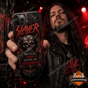 Slayer Born to be loud fearless and untamed Skull Phone Case