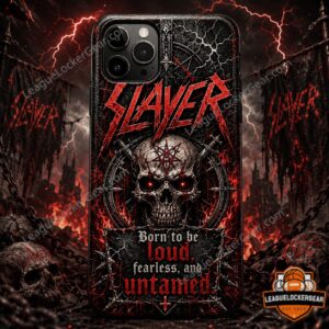 Slayer Born to be loud fearless and untamed Skull Phone Case