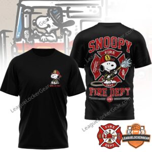 Snoopy Firefighter Fire Dept T-Shirt