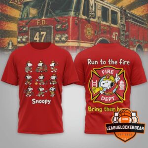 Snoopy Firefighter Run To The Fire T-Shirt