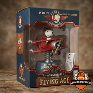 Snoopy Flying Ace 41st Anniversary Collectible Bobblehead