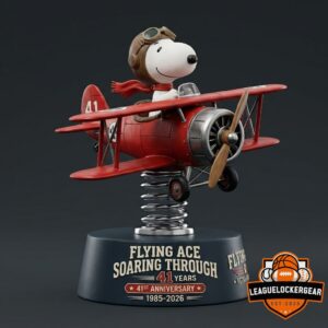 Snoopy Flying Ace 41st Anniversary Collectible Bobblehead