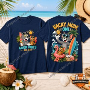 Tom and Jerry Summer Beach Vacation T-Shirt