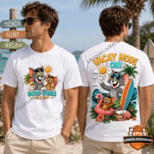 Tom and Jerry Summer Beach Vacation T-Shirt