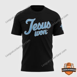 University of North Carolina Tar Heels Jesus Won Baseball T-Shirt