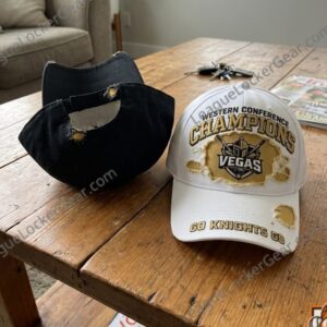Vegas Golden Knights Western Conference Champions Distressed Baseball Cap