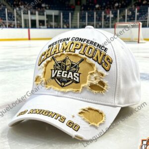 Vegas Golden Knights Western Conference Champions Distressed Baseball Cap