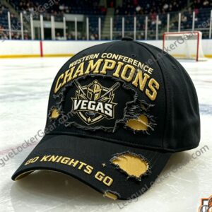 Vegas Golden Knights Western Conference Champions Distressed Baseball Cap