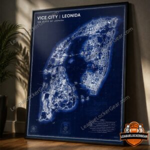 Grand Theft Auto VI Maps Poster Wall Decor