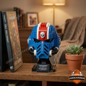 Warhammer 40th Anniversary Space Marine Ultramarines Helmet Brick Set
