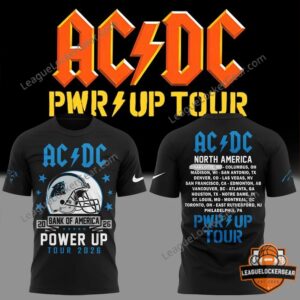 AC/DC Carolina Panthers Power Up Tour 2026 T-Shirt