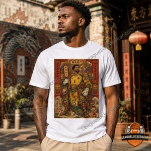 Cape Verde Goalkeeper Vozninha Chinese Door God Art T-Shirt