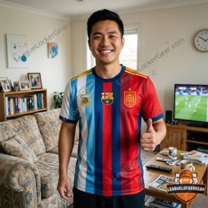 2026 World Cup Barcelona x Argentina x Spain Mashup Football Jersey