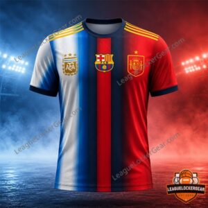 2026 World Cup Barcelona x Argentina x Spain Mashup Football Jersey