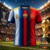 2026 World Cup Barcelona x Argentina x Spain Mashup Football Jersey