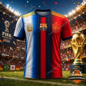 2026 World Cup Barcelona x Argentina x Spain Mashup Football Jersey