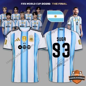 Argentina x BTS Haft Time Show FIFA World Cup 2026 Jersey