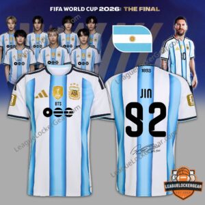Argentina x BTS Haft Time Show FIFA World Cup 2026 Jersey