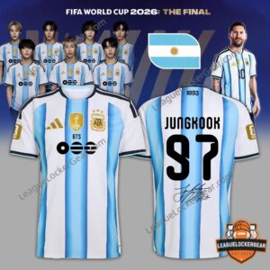 Argentina x BTS Haft Time Show FIFA World Cup 2026 Jersey