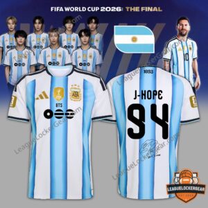 Argentina x BTS Haft Time Show FIFA World Cup 2026 Jersey