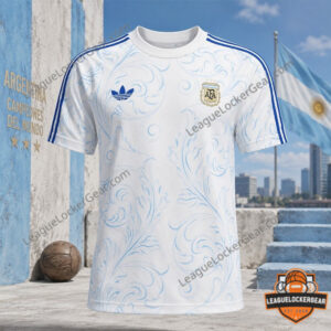 Argentina Messi 2026 World Cup Pre-Match Adidas White Jersey
