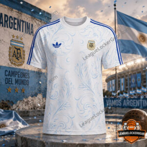 Argentina Messi 2026 World Cup Pre-Match Adidas White Jersey