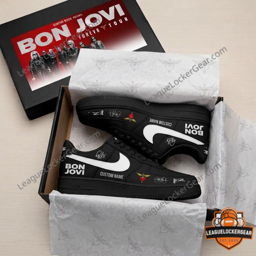 Bon Jovi Forever Tour Signed Custom Sneakers